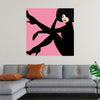 Celebrate confidence and beauty with "She is Everything II" by Mercedes Lopez Charro. This captivating print features a bold silhouette of a woman, her legs crossed and her head resting on her hand. The vibrant pink background and striking black figure create a powerful and empowering image. This artwork is perfect for adding a touch of attitude and sophistication to any space.