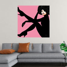  Celebrate confidence and beauty with "She is Everything II" by Mercedes Lopez Charro. This captivating print features a bold silhouette of a woman, her legs crossed and her head resting on her hand. The vibrant pink background and striking black figure create a powerful and empowering image. This artwork is perfect for adding a touch of attitude and sophistication to any space.