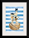 “Beach Glam II Navy on Stripes“, Mercedes Lopez Charro
