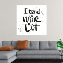  Pop the Cork XIV by Mercedes Lopez Charro is a playful and humorous piece that celebrates the simple pleasures of life. The bold typography and expressive brushstrokes capture the lighthearted spirit of the quote "I tend to wine a lot." This artwork is a perfect addition to any wine lover's home, adding a touch of personality and humor to any space.