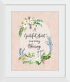 “Gratitude Flowers I Linen“, Mercedes Lopez Charro