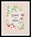 “Gratitude Flowers II Linen“, Mercedes Lopez Charro