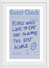 “Guest Check II“, Mercedes Lopez Charro