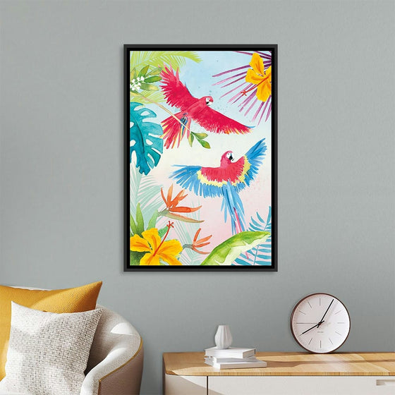 “Parrots and Palms I“, Mercedes Lopez Charro