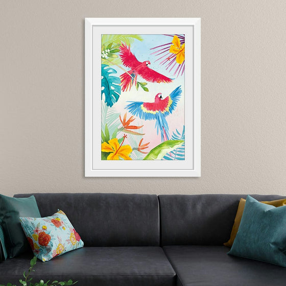 “Parrots and Palms I“, Mercedes Lopez Charro