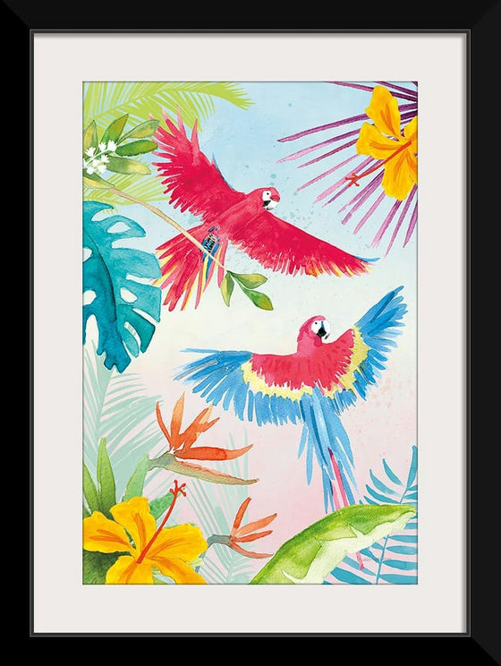“Parrots and Palms I“, Mercedes Lopez Charro