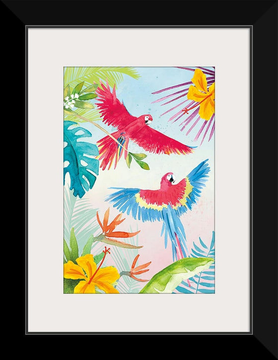 “Parrots and Palms I“, Mercedes Lopez Charro