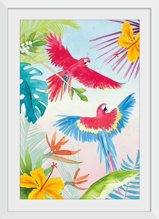 “Parrots and Palms I“, Mercedes Lopez Charro