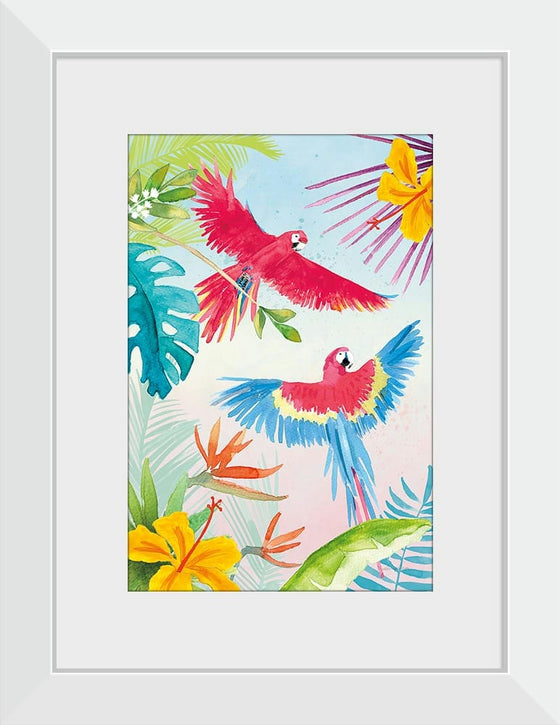 “Parrots and Palms I“, Mercedes Lopez Charro