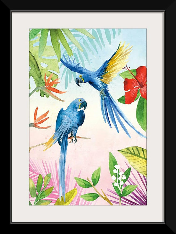 “Parrots and Palms II“, Mercedes Lopez Charro