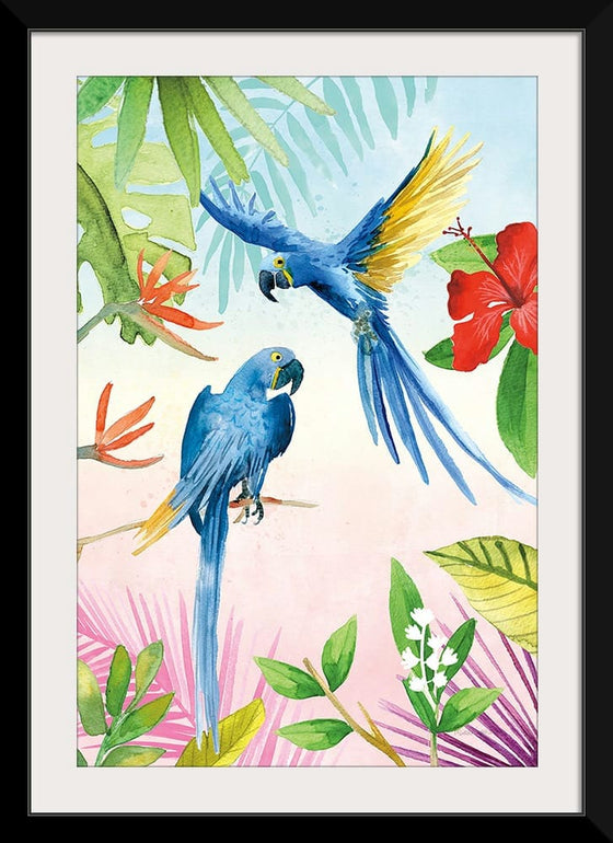 “Parrots and Palms II“, Mercedes Lopez Charro