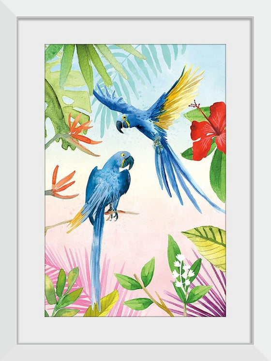 “Parrots and Palms II“, Mercedes Lopez Charro