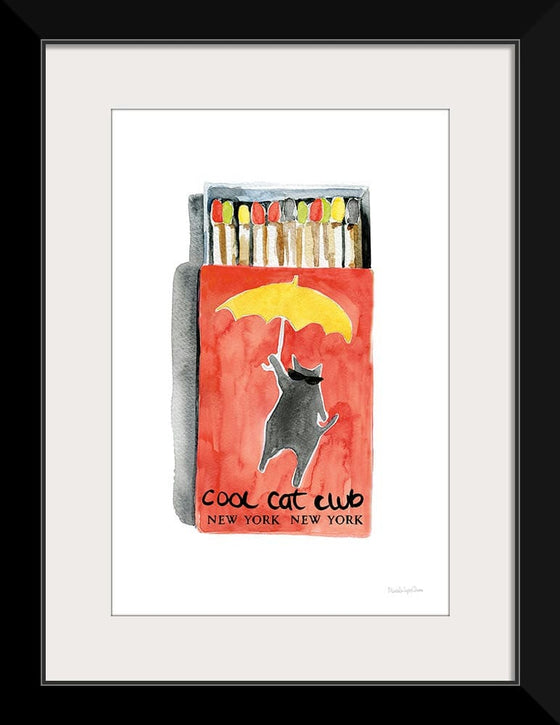 “Cool Cat Club Matches I Red“, Mercedes Lopez Charro