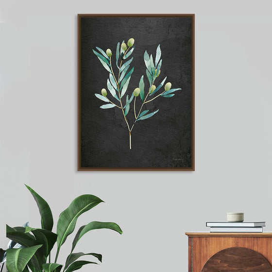 “Gentle Olive Branch on Black“, Mercedes Lopez Charro