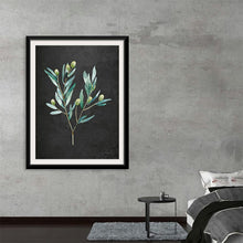  “Gentle Olive Branch on Black“, Mercedes Lopez Charro