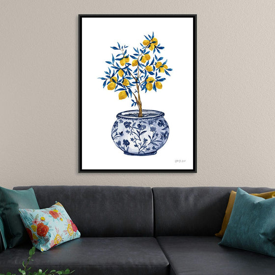 “Lemon Tree in Chinoiserie I“, Yvette St. Amant