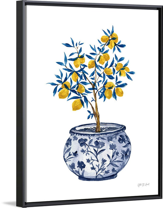 “Lemon Tree in Chinoiserie I“, Yvette St. Amant