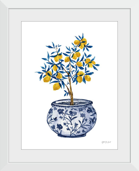“Lemon Tree in Chinoiserie I“, Yvette St. Amant