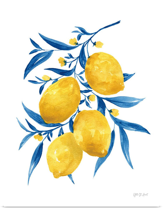 “Blue Leaf Lemons I“, Yvette St. Amant