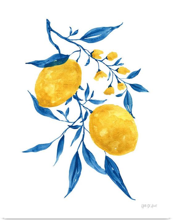 “Blue Leaf Lemons II“, Yvette St. Amant