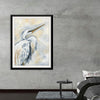 “White Egret” by Yvette St. Amant: Dive into the serene beauty of this exquisite artwork. The majestic white egret, poised and elegant, stands against a soft backdrop of blues and yellows. Each brushstroke brings the bird to life, from its intricate feathers to its gentle gaze. Framed in classic black, “White Egret” is not just a print; it’s an invitation to a tranquil world where nature’s elegance reigns supreme.