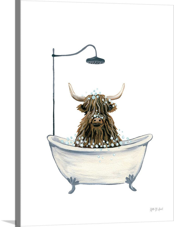 “Highland Cow in Tub“, Yvette St. Amant