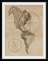 “Sepia Map of Americas“, Yvette St. Amant