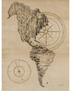 “Sepia Map of Americas“, Yvette St. Amant