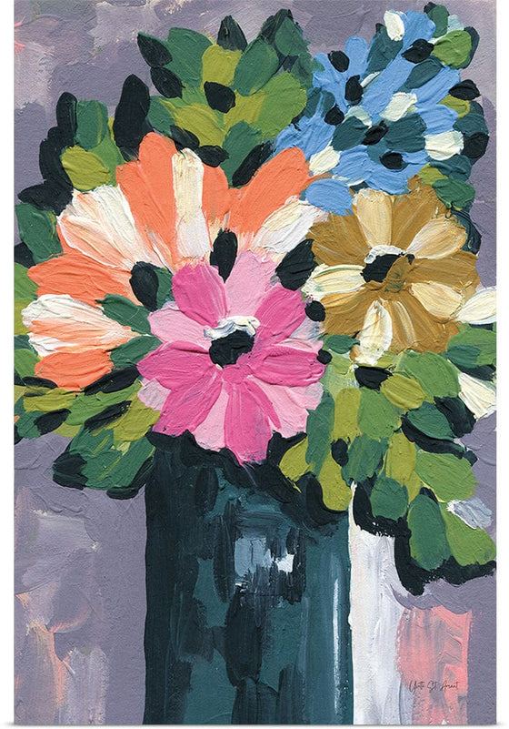 “Painterly Florals in Vase I“, Yvette St. Amant