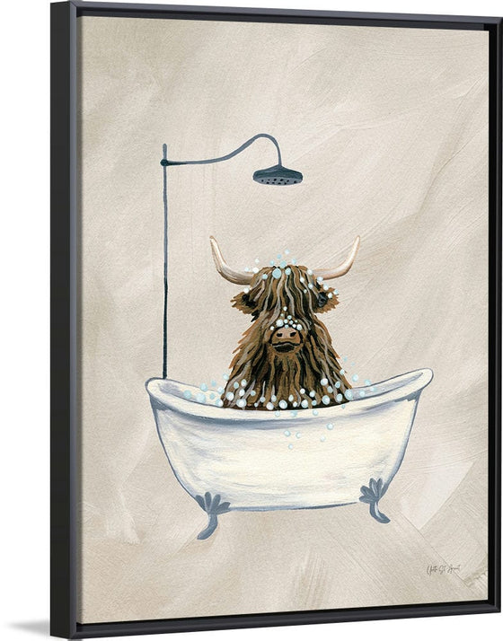 “Highland Cow in Tub Texture“, Yvette St. Amant