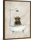 “Highland Cow in Tub Texture“, Yvette St. Amant
