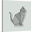 "Origami Cats Russian Blue Sitting", Benitta