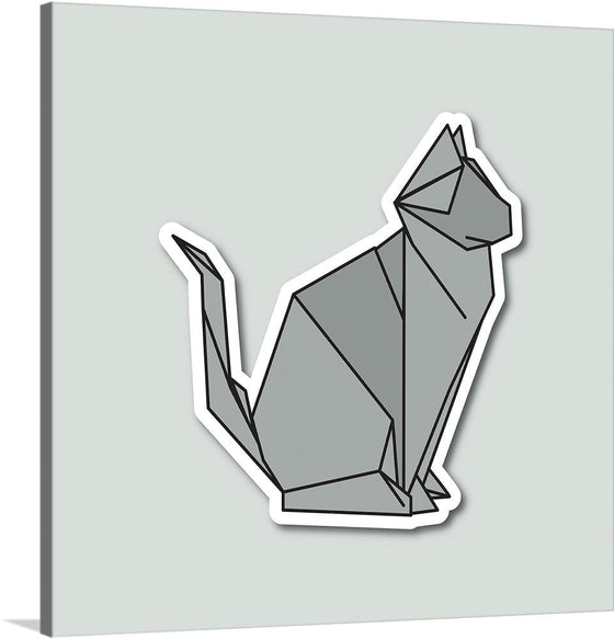 "Origami Cats Russian Blue Sitting", Benitta