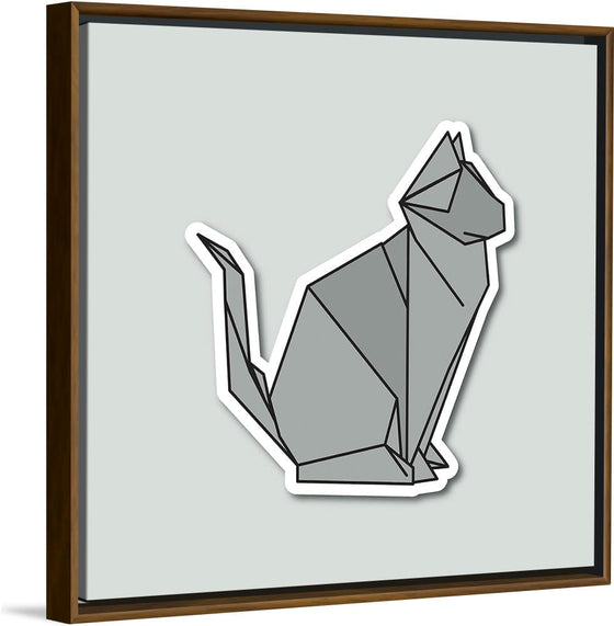 "Origami Cats Russian Blue Sitting", Benitta