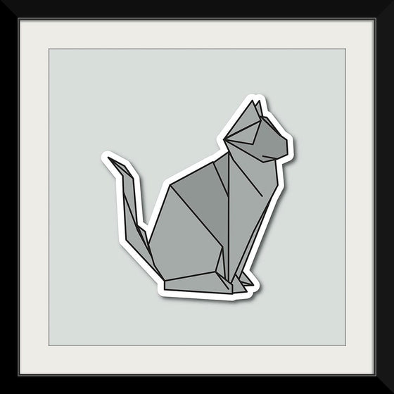 "Origami Cats Russian Blue Sitting", Benitta