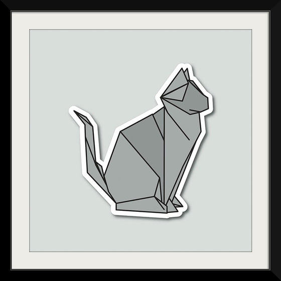 "Origami Cats Russian Blue Sitting", Benitta