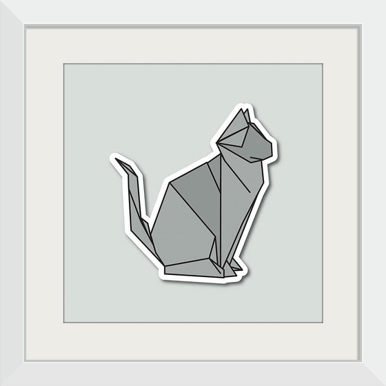 "Origami Cats Russian Blue Sitting", Benitta