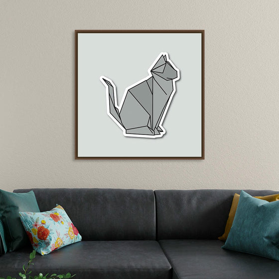 "Origami Cats Russian Blue Sitting", Benitta